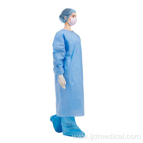 Nonwoven Waterproof Long Sleeve Isolation Surgical Gown